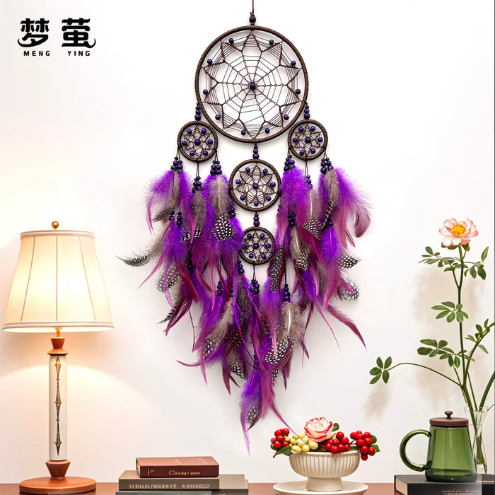 Wholesale Boutique Handmade Dreamcatcher Wall Hanging Feather Tribal Home Decor Gift MOQ≥2