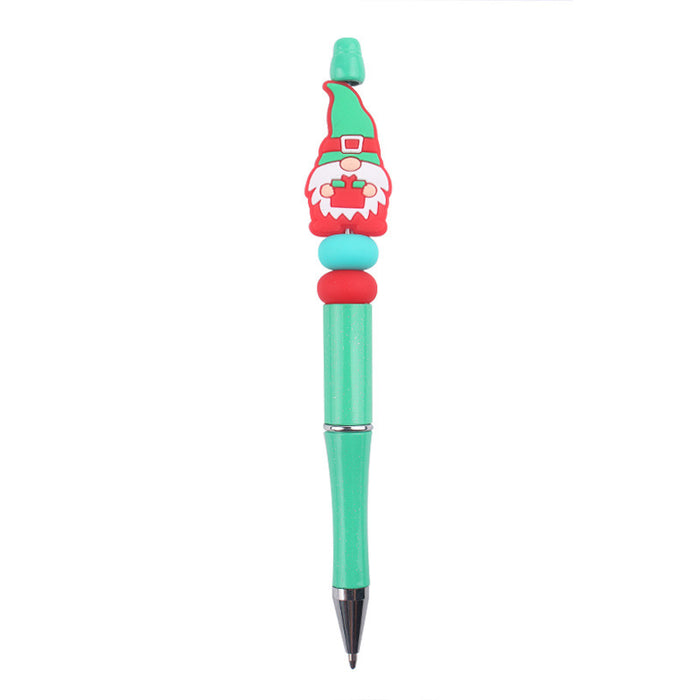 Wholesale Cartoon Christmas Silicone Plastic Bead Pen JDC-PN-GuangTian012