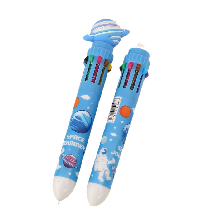Wholesale Universe Planet Ten-Color Ballpoint Pen Cute Creative Push-Button