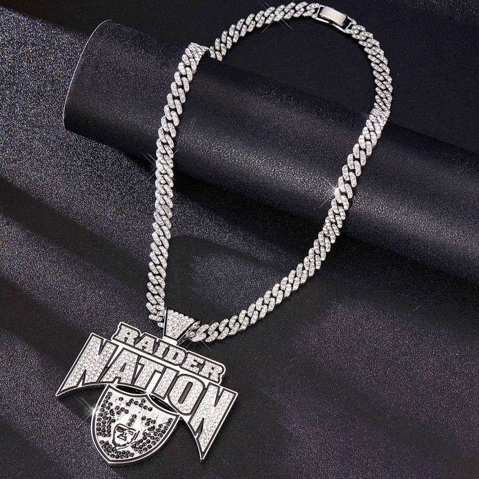 Wholesale Raiders hip-hop Cuban necklace