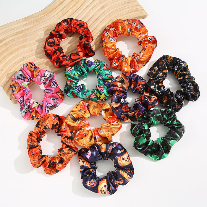 Wholesale Halloween Polyester Pumpkin Printed Hairband JDC-HS-Shil004