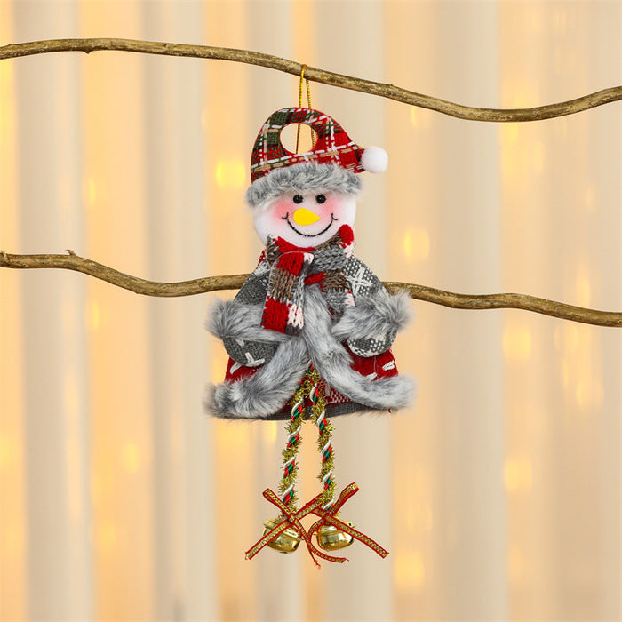Wholesale Christmas Decorations Small Pendant Christmas Tree Fabric Pendant Elder Elk Doll Small Hanging Window Small Pendant