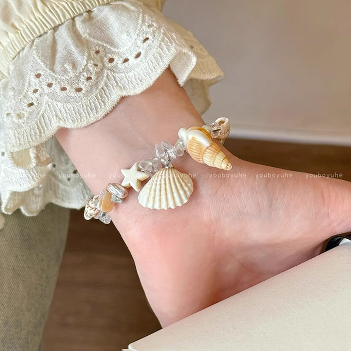 Wholesale Shell Starfish Beaded Bracelet Seaside Accessible Luxury Versatile Bracelet