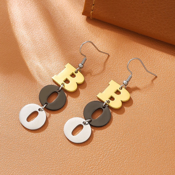 Wholesale Funny little devil mysterious skull titanium steel earrings personality stainless steel earrings