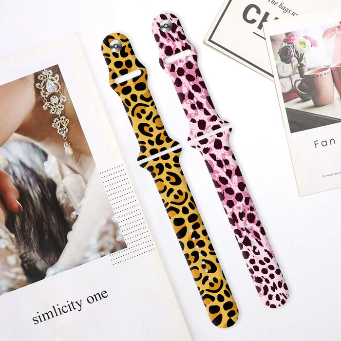 Wholesale Silicone Animal Fur Printed Silicone Watch Strap Wristband JDC-WD-NuoQi031