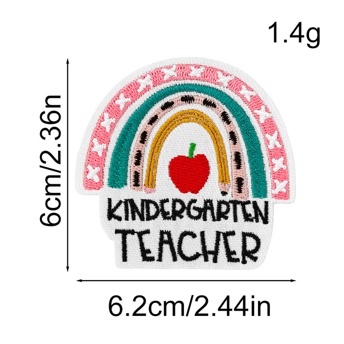 Wholesale Teachers'  Day Rainbow Pencil Cloth DIY Patches