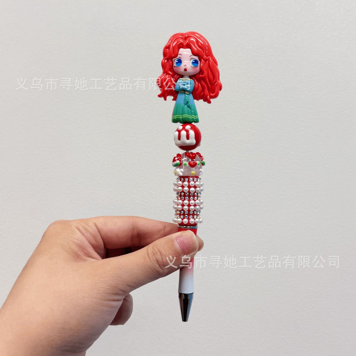 Wholesale Cartoon Rotating Gel Pen Cute Beaded Pen Student