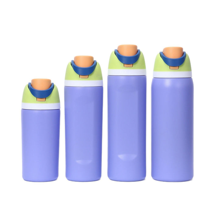 Wholesale Cartoon fruit cup stainless steel thermos cup large capacity portable double drinking cup outdoor sports kettle