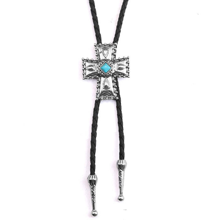 Wholesale Denim Cross Alloy Necklace JDC-NE-QN006