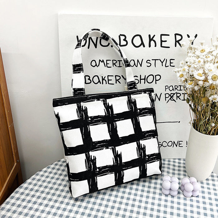 Wholesale Cartoon Canvas Bag Thickened New Style Large Capacity Handbag Commuting Shoulder Tote