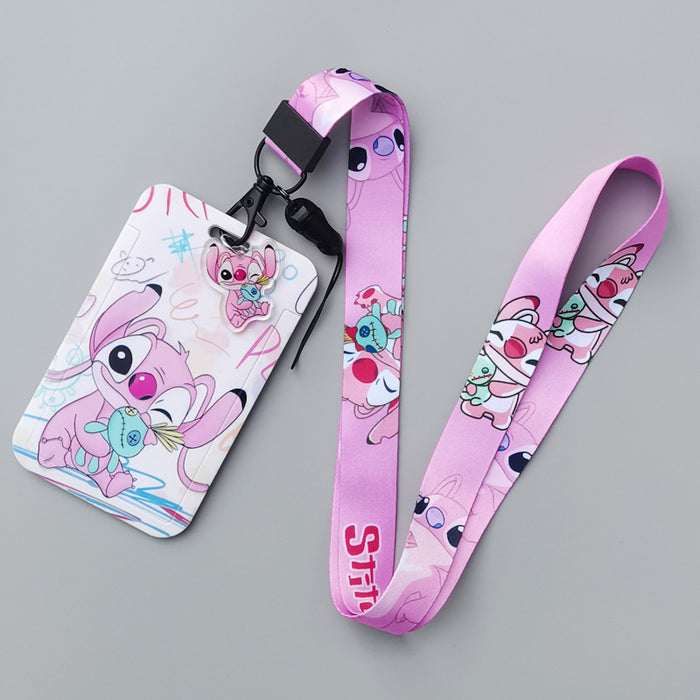 Wholesale Cartoon hard bus card holder student campus card Lanyard Keychains