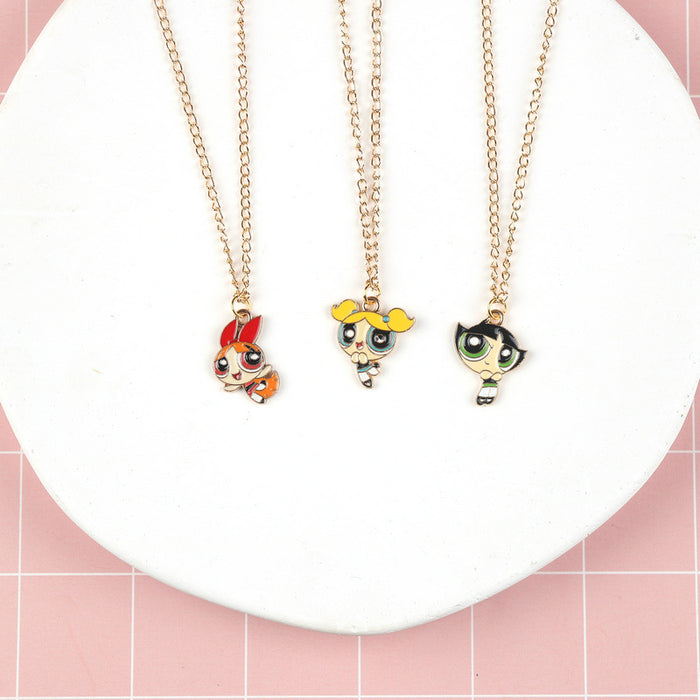 Wholesale Children Cartoon Alloy Pendant Necklace JDC-NE-FuYu005