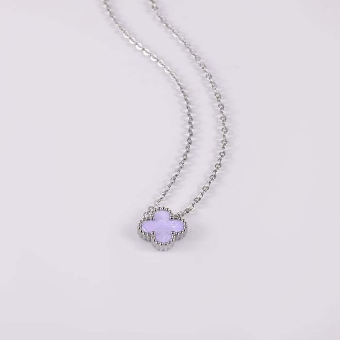 Wholesale Stainless Steel Four-Leaf Clover Collarbone Necklace