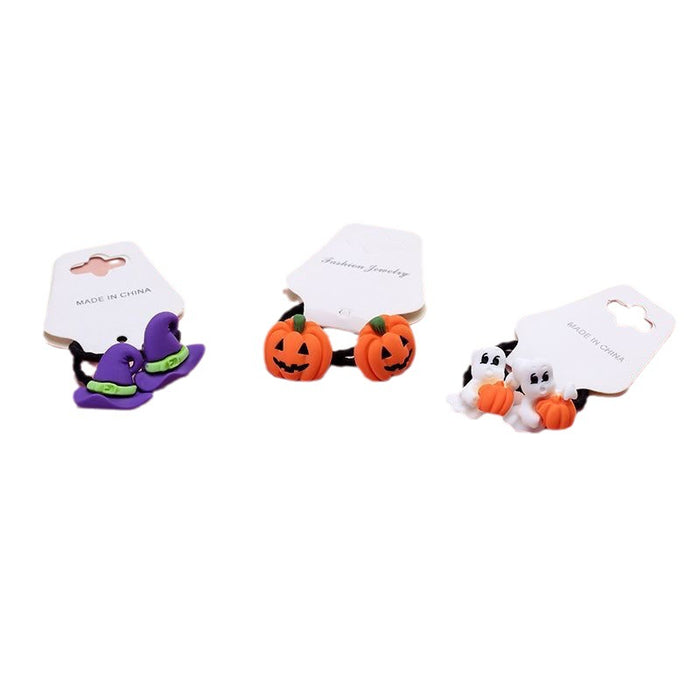 Wholesale Cute  pumpkin ghost children' s hair band Girls baby rubber band Girls hair accessories headband headdress suit
