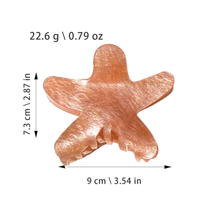 Wholesale Starfish Five-Pointed Star Acrylic Hair Claw Clip Cute Women' s Fashion Accessory