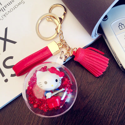 Space space gato muñeca gato llavero de cuero borlas de cuerda jdc-kc-weiy002