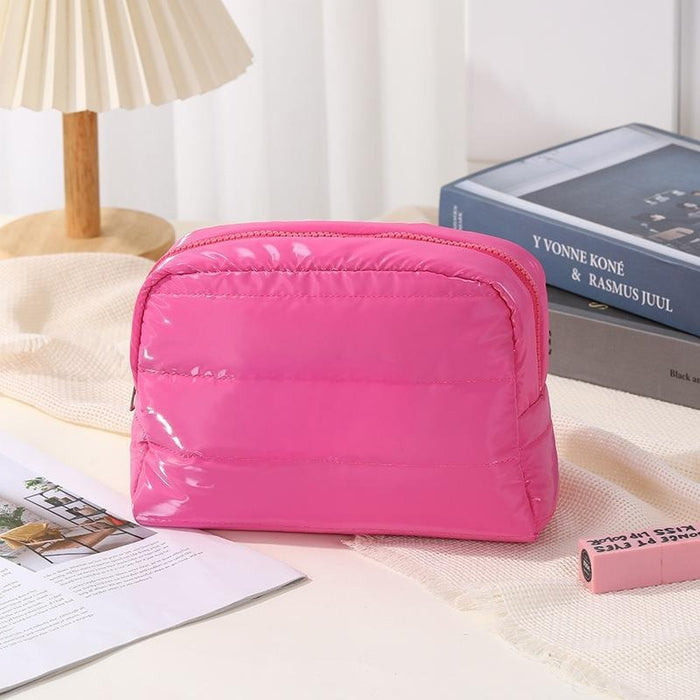 Wholesale Quilted Waterproof Polyester Cosmetic Bag Large Capacity Lightweight Handbag Style Women S Travel Toiletry Organizer