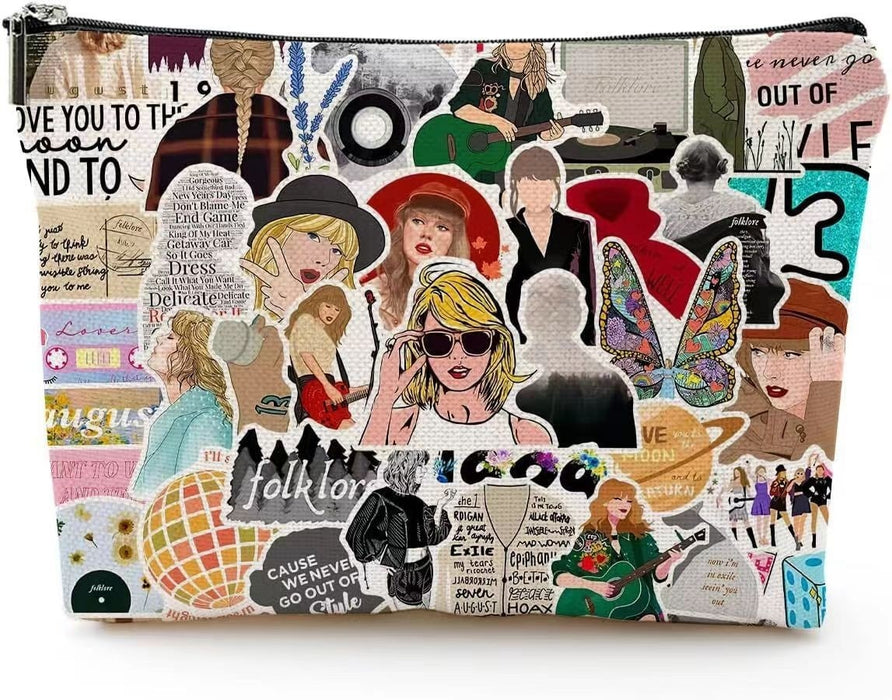 Wholesale linen double-sided printed cosmetic Makeup Bags