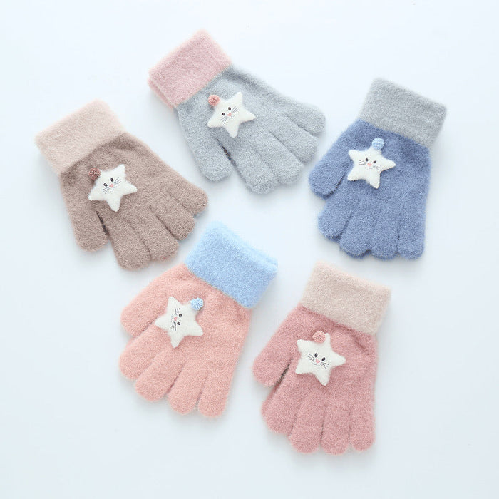 Wholesale Gloves Knitted Cartoon Cute Jacquard Candy Color JDC-GS-shunh002