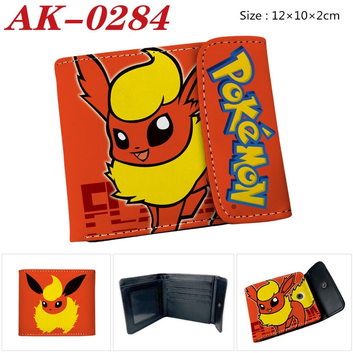 Wholesale Anime Snap Button PU Leather Short Wallet Unisex Card Coin Purse Trendy Boutique Gift