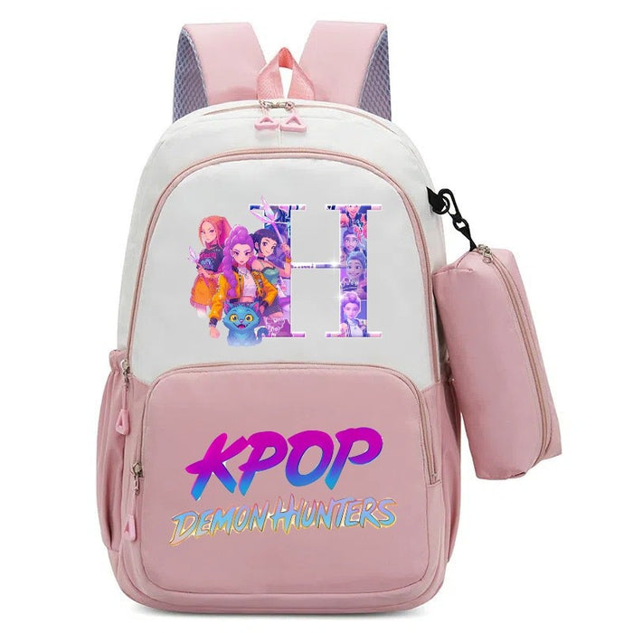 Wholesale Alphabet Cartoon Print Two-Piece Backpack Set for Primary and Middle School Students
