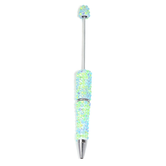 Wholesale Creative DIY full diamond beaded ballpoint pen multicolor plastic beaded pen hand-set diamond beaded pen