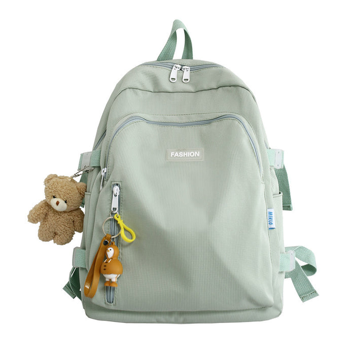 Wholesale Nylon Simple Fresh Solid Color Girls Backpack JDC-BP-YuanDuo020