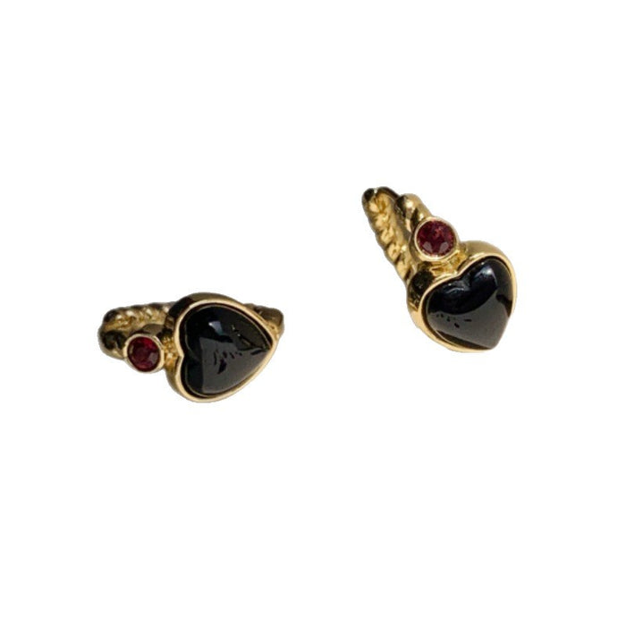 Wholesale Vintage natural gemstone jewelry, niche, light luxury, high-end accessories, ear loops, ear buckle earrings