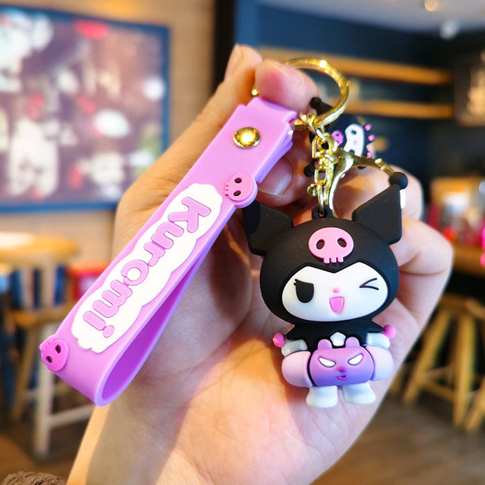 Wholesale  Silicone  Keychain Cartoon Keychain   Car Keychain  Gift Bag Pendant