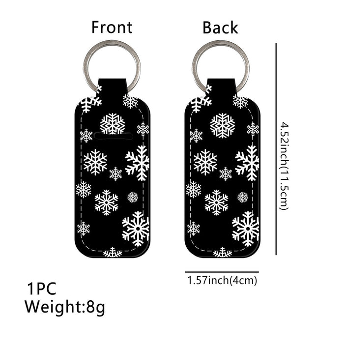 Wholesale Snowflake Pattern Lipstick Case Keychain