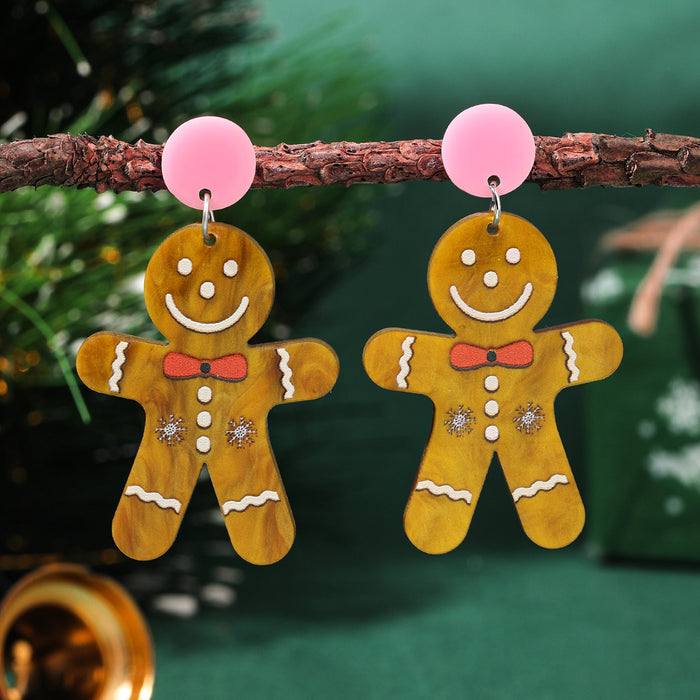 Wholesale Christmas tree earrings love acrylic earrings