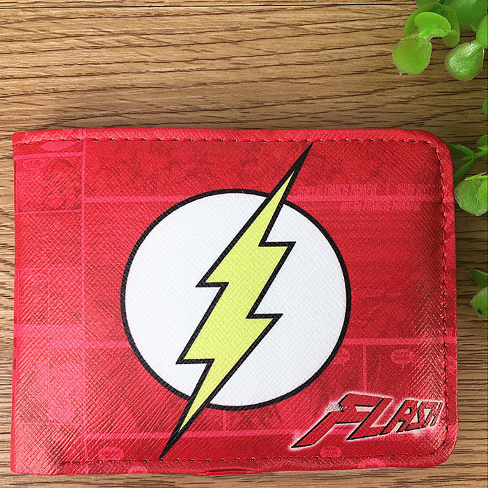 Wholesale Fashion Retro Superhero Bifold Wallet PU Leather Card Holder For Men Women