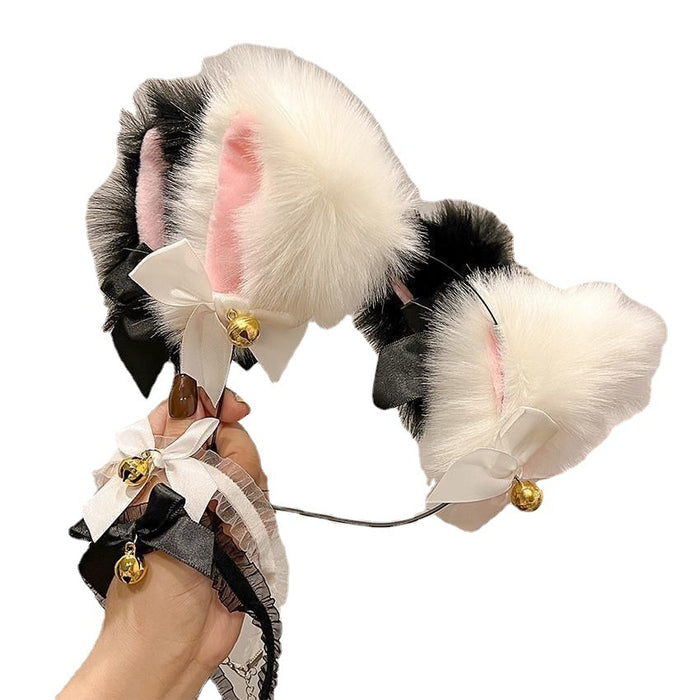 Wholesale Cat ears bell hairband hairpin headdress personalized maid hairpin bow headband headdress