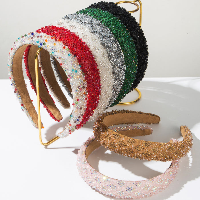 Wholesale Full Diamond Crystal Headband for Women High Crown Hair Accessory
