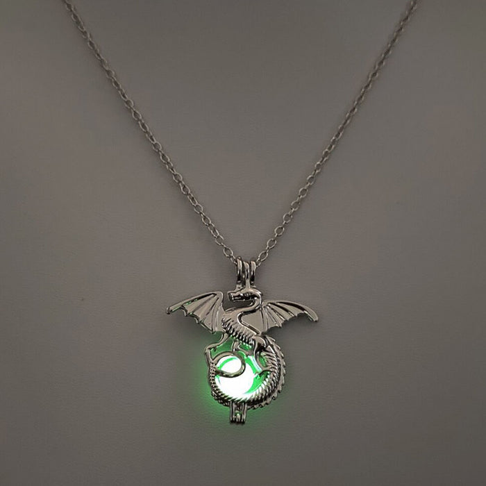 Wholesale Necklace Alloy Simple Luminous Animal Dragon JDC-NE-DB011