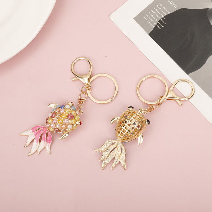 Wholesale Cartoon Pineapple Fruit Zinc Alloy Keychain JDC-KC-MeiF001