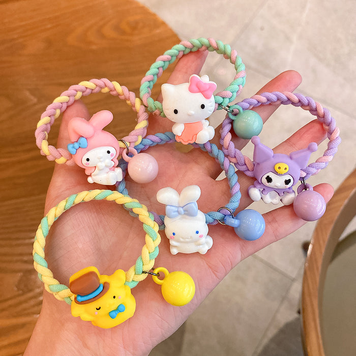 Wholesale Cute Cartoon Children's Hair Band Hair Rope Candy Color JDC-HuiDi-HS001