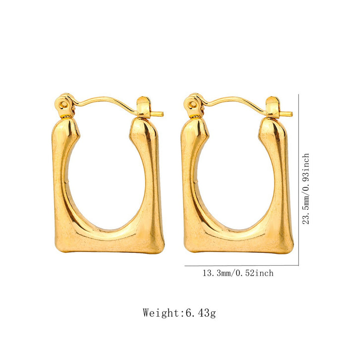 Wholesale Stainless Steel Geometric Earrings Earrings