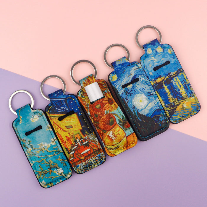 Wholesale Sunflower Lipstick Case Keychain