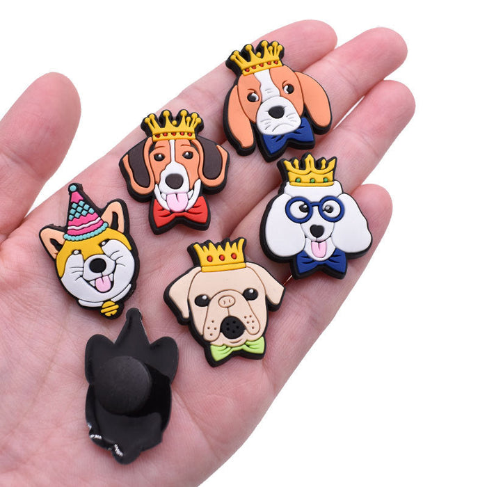 Wholesale 100pcs PVC Cartoon Dog DIY Shoe Buckle JDC-SC-RYY009