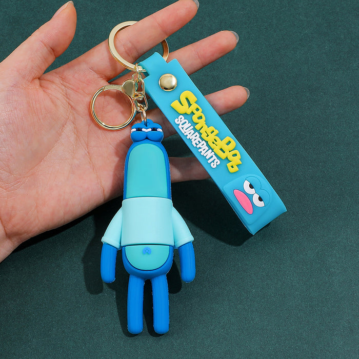 Wholesale Silicone Cartoon Fish Keychain Cute Bag Charm Car Key Accessory Gift MOQ≥3
