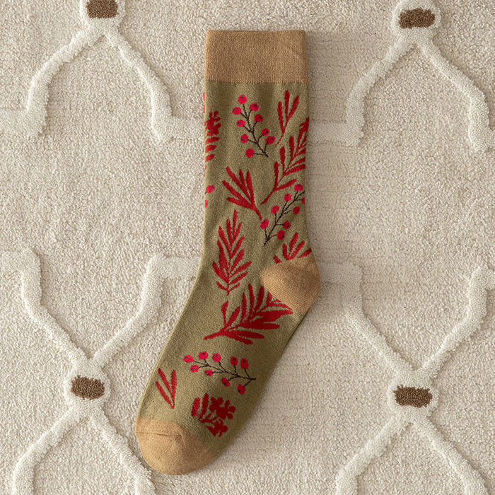Wholesale Thick socks, mid tube stacking socks, thick retro cotton socks