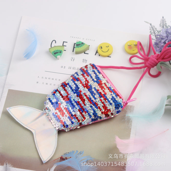 Wholesale Personalized Children's Crossbody Bag Mermaid Tail Colorful JDC-SD-SM006