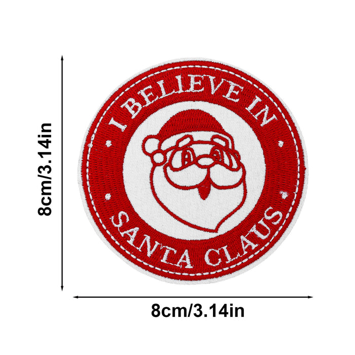 Wholesale Christmas text embroidery DIY Patches