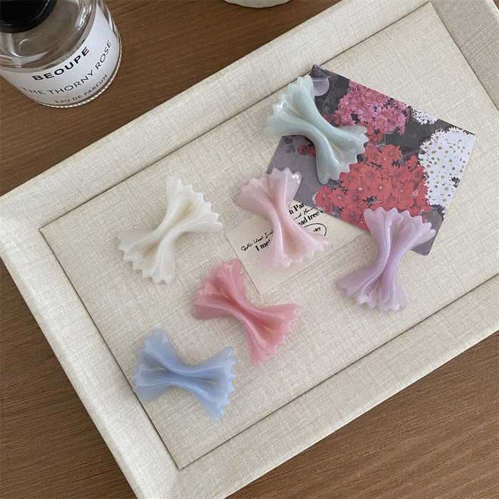 Wholesale Cute duckbill clip with colorful shimmering edge clip, cute bangs clip, bow clip, personality