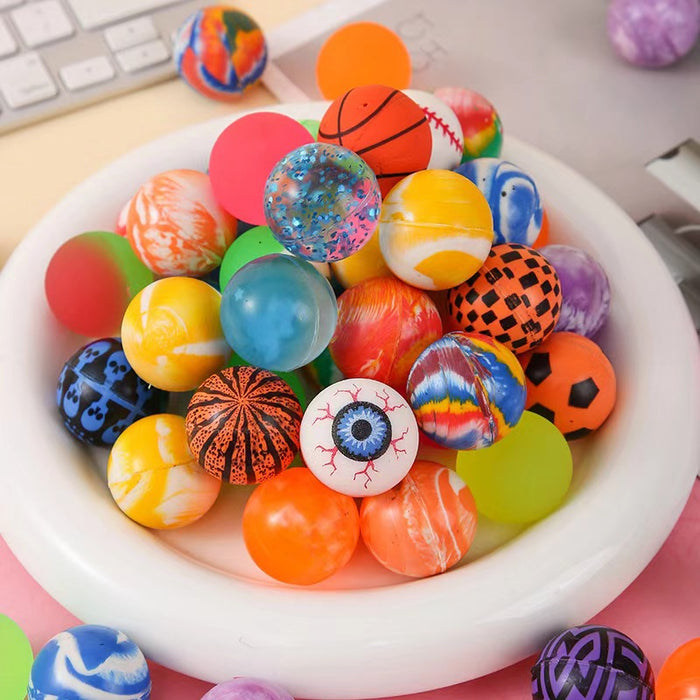 Wholesale 10pcs/ set 32mm bouncy ball,  colorful rubber bouncy ball toy