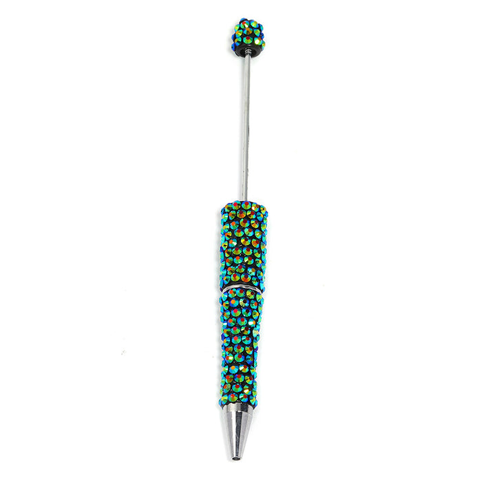 Wholesale Creative DIY full diamond beaded ballpoint pen multicolor plastic beaded pen hand-set diamond beaded pen