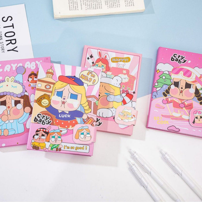 Wholesale KPOP themed cute cartoon notebook with magnetic closure and colorful pages