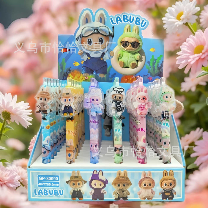 Wholesale Summer cartoon patch pen daily writing pen black neutral pen 0. 5mm press pen