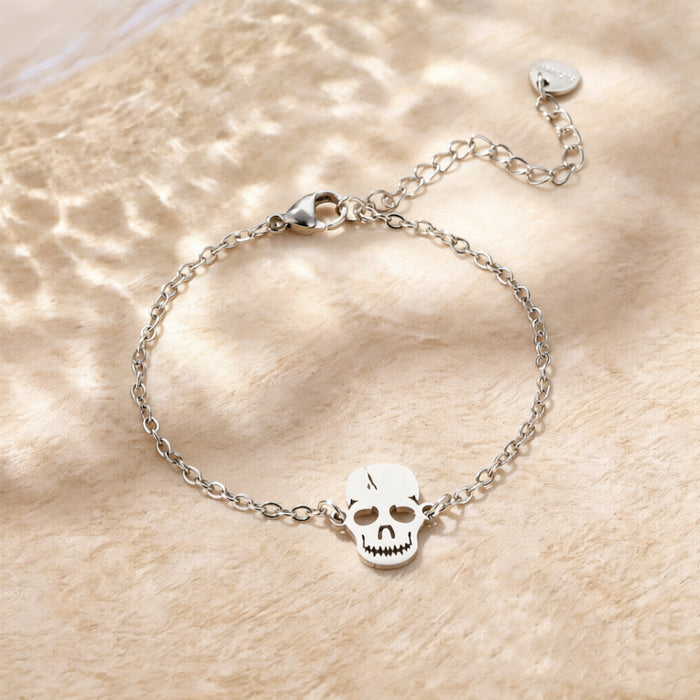 Wholesale Skull Design Stainless Steel Pendant Bracelet  Hip Hop Unisex Jewelry Gift